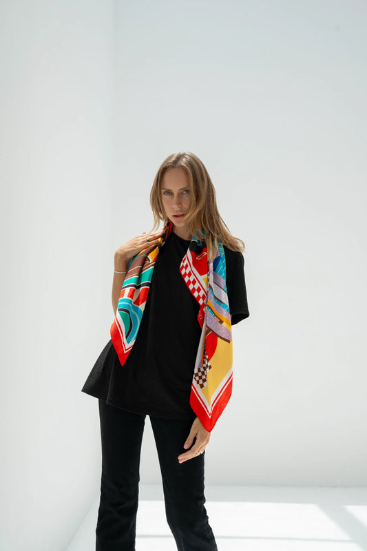 Formula 1 Abu Dhabi (Red) / Silk scarf
