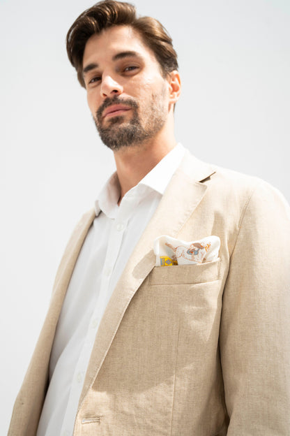 The Story of Emirati Equestrian Heritage (Yellow & Blue)/ Pocket square 35