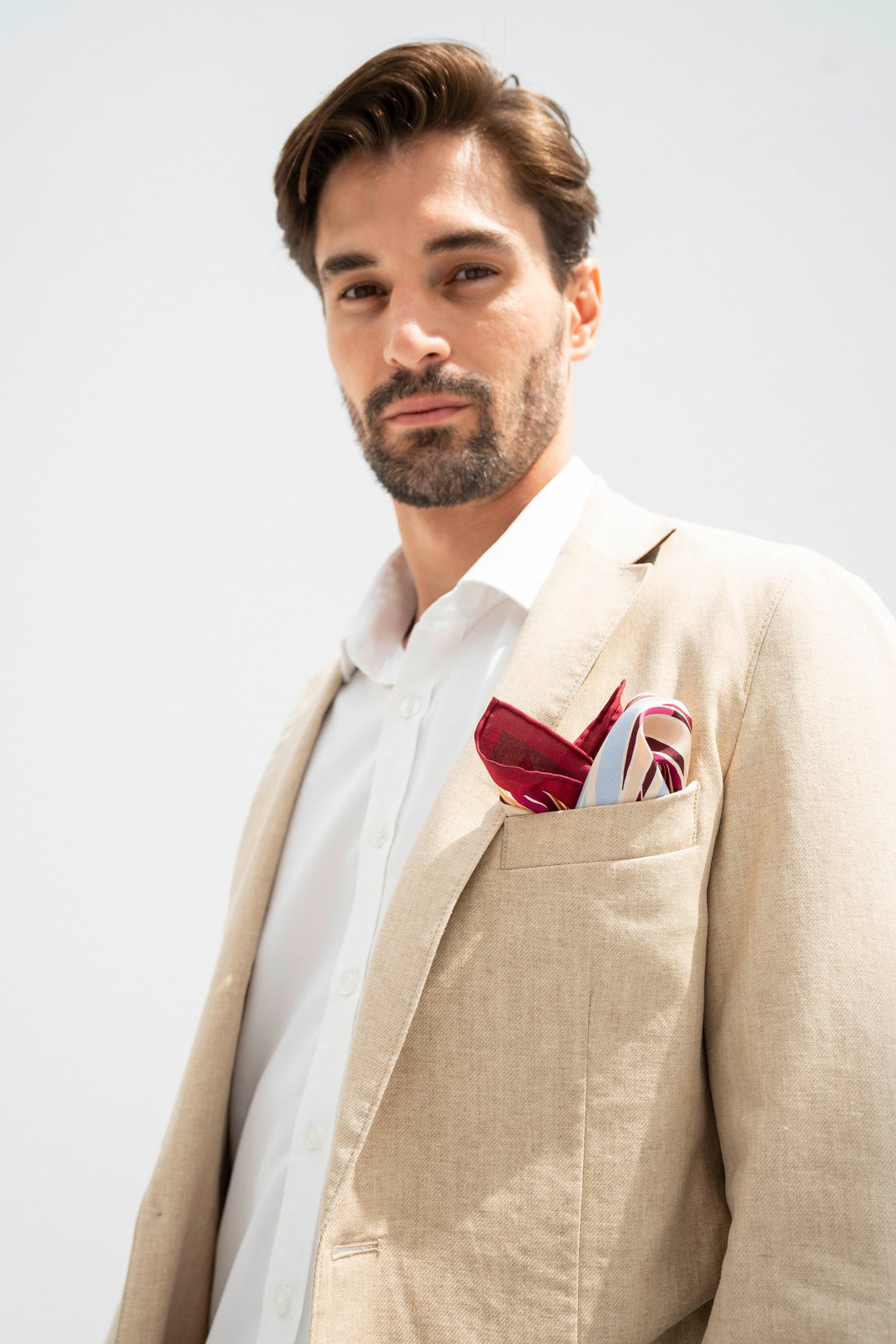 The Palm (Burgundy) / Pocket square 35