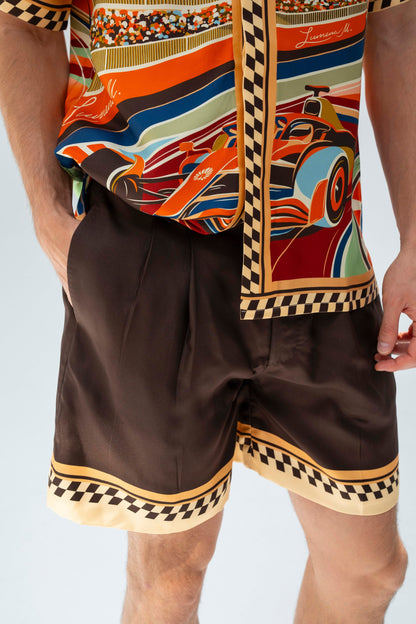 Formula 1 Abu Dhabi (Brown) /  Made-to-Measure Silk Sets in Collaboration with Don Fiorito