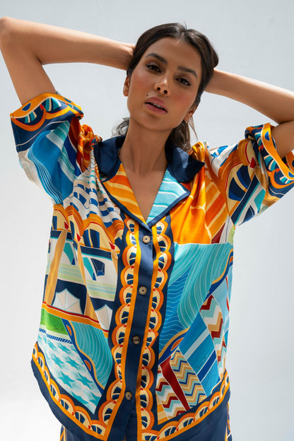 The Tribute to Burj Al Arab/ Silk set with pants