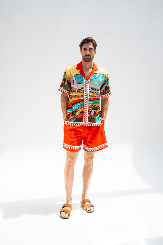 Formula 1 Abu Dhabi (Red) /  Made-to-Measure Silk Sets in Collaboration with Don Fiorito