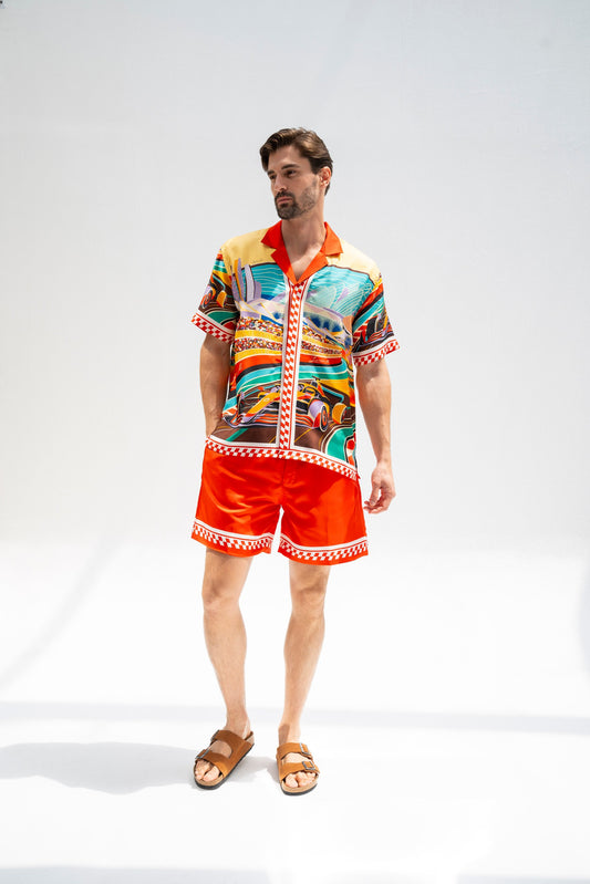 Formula 1 Abu Dhabi (Red) /  Made-to-Measure Silk Sets in Collaboration with Don Fiorito