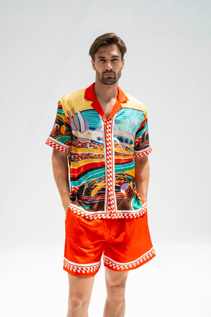 Formula 1 Abu Dhabi (Red) /  Made-to-Measure Silk Sets in Collaboration with Don Fiorito