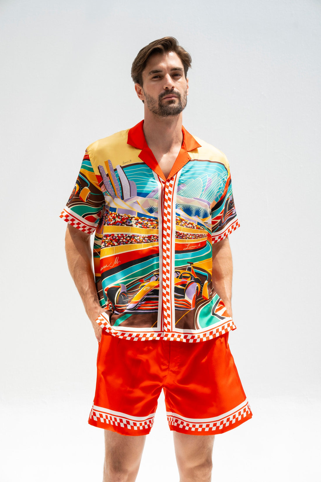 Formula 1 Abu Dhabi (Red) /  Made-to-Measure Silk Sets in Collaboration with Don Fiorito