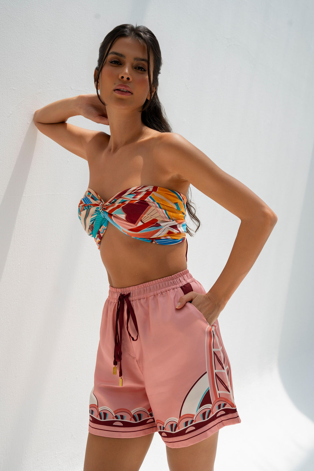 The Tribute to Burj Al Arab ( Blush Rose Pink)/ Silk set with shorts