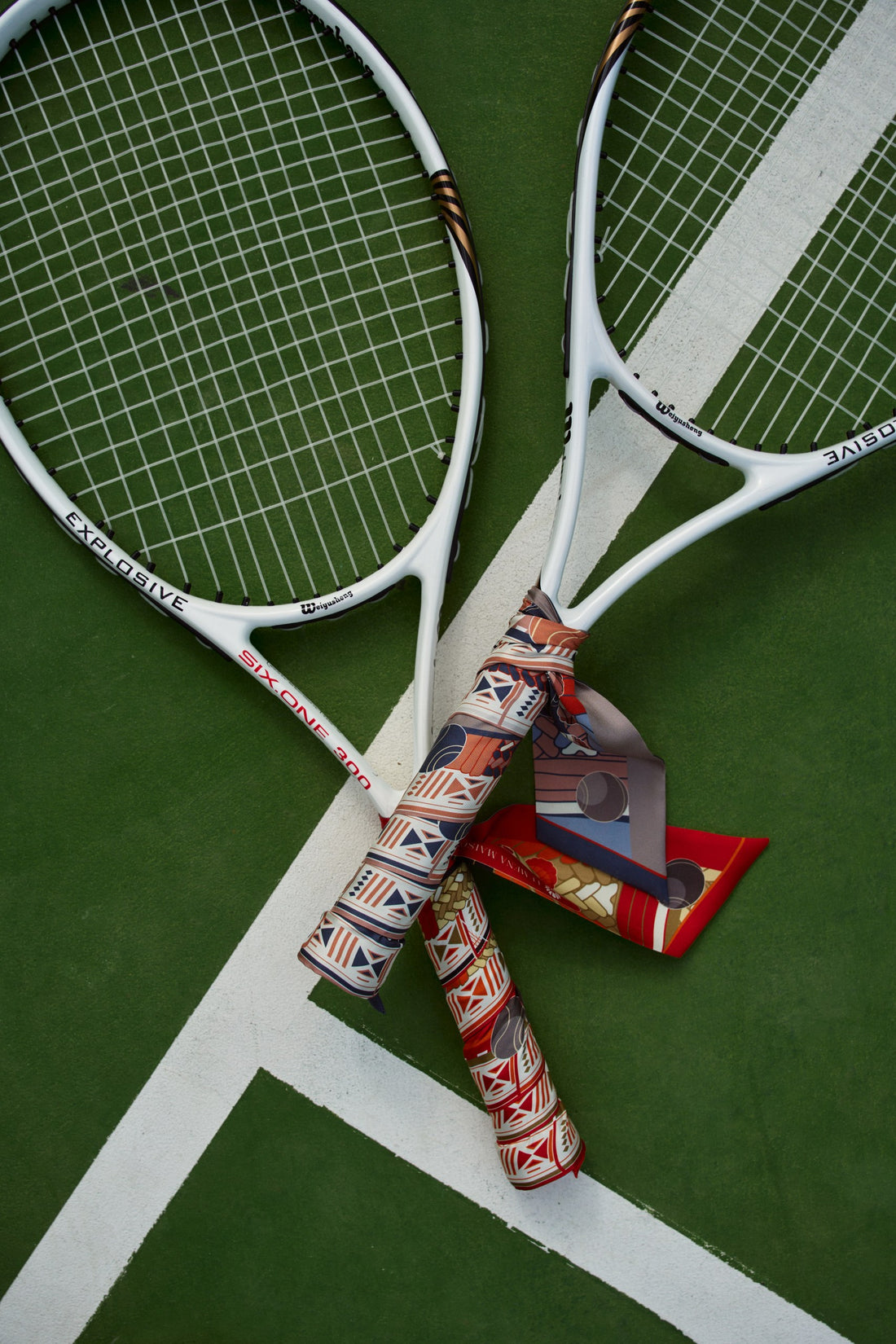 Abu Dhabi Tennis (Blush Pink)/ Silk twilly scarf