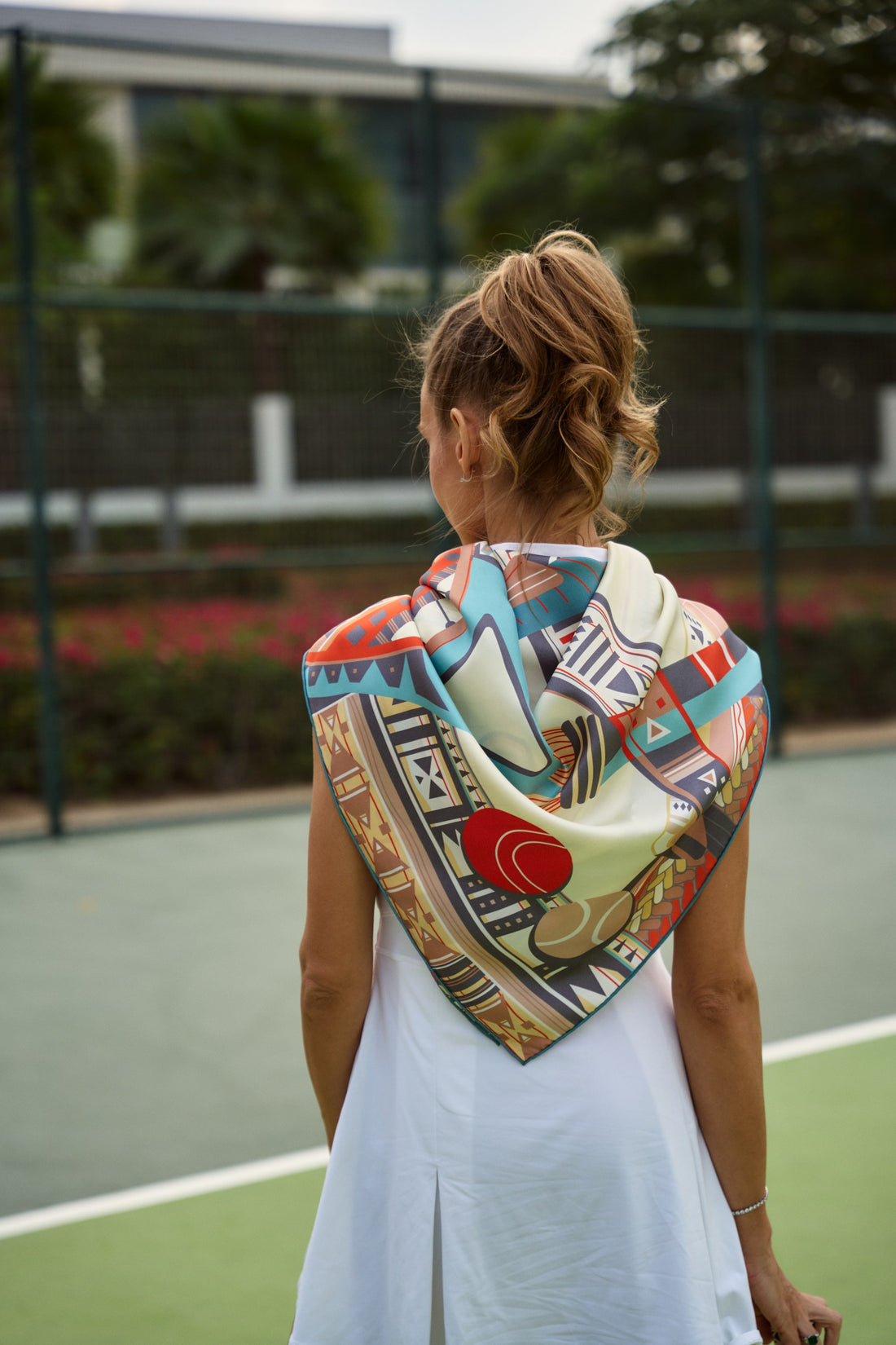 Abu Dhabi Tennis (Blush Pink)/ Silk Scarf