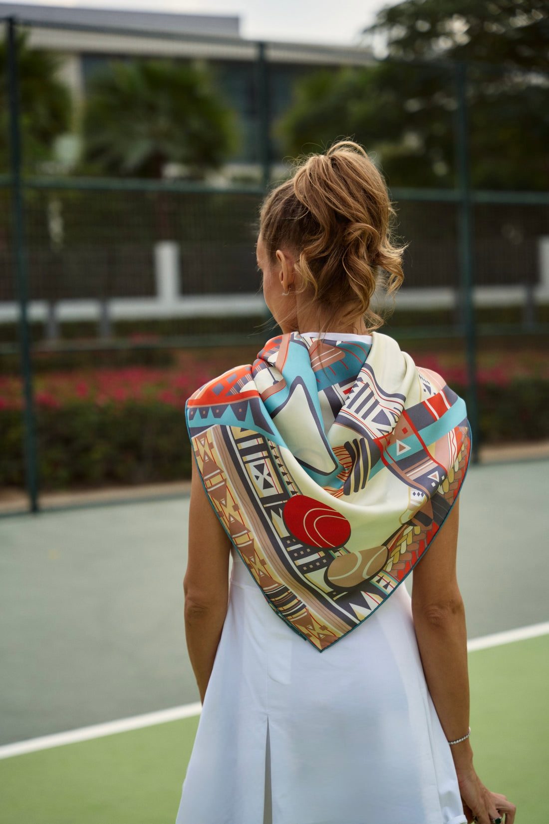 Abu Dhabi Tennis (Blush Pink)/ Silk Scarf