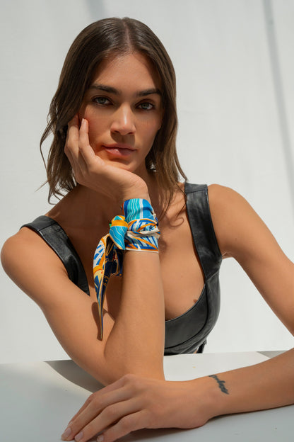 The Tribute to Burj Al Arab/ Silk twilly scarf