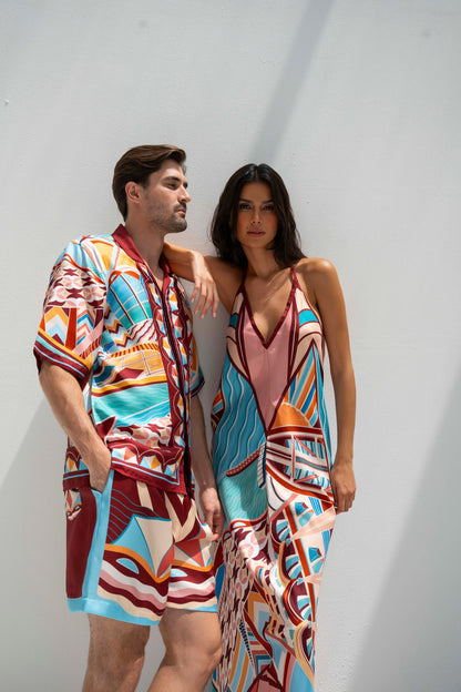 The Tribute to Burj Al Arab ( Blush Rose Pink)/ Silk Dress