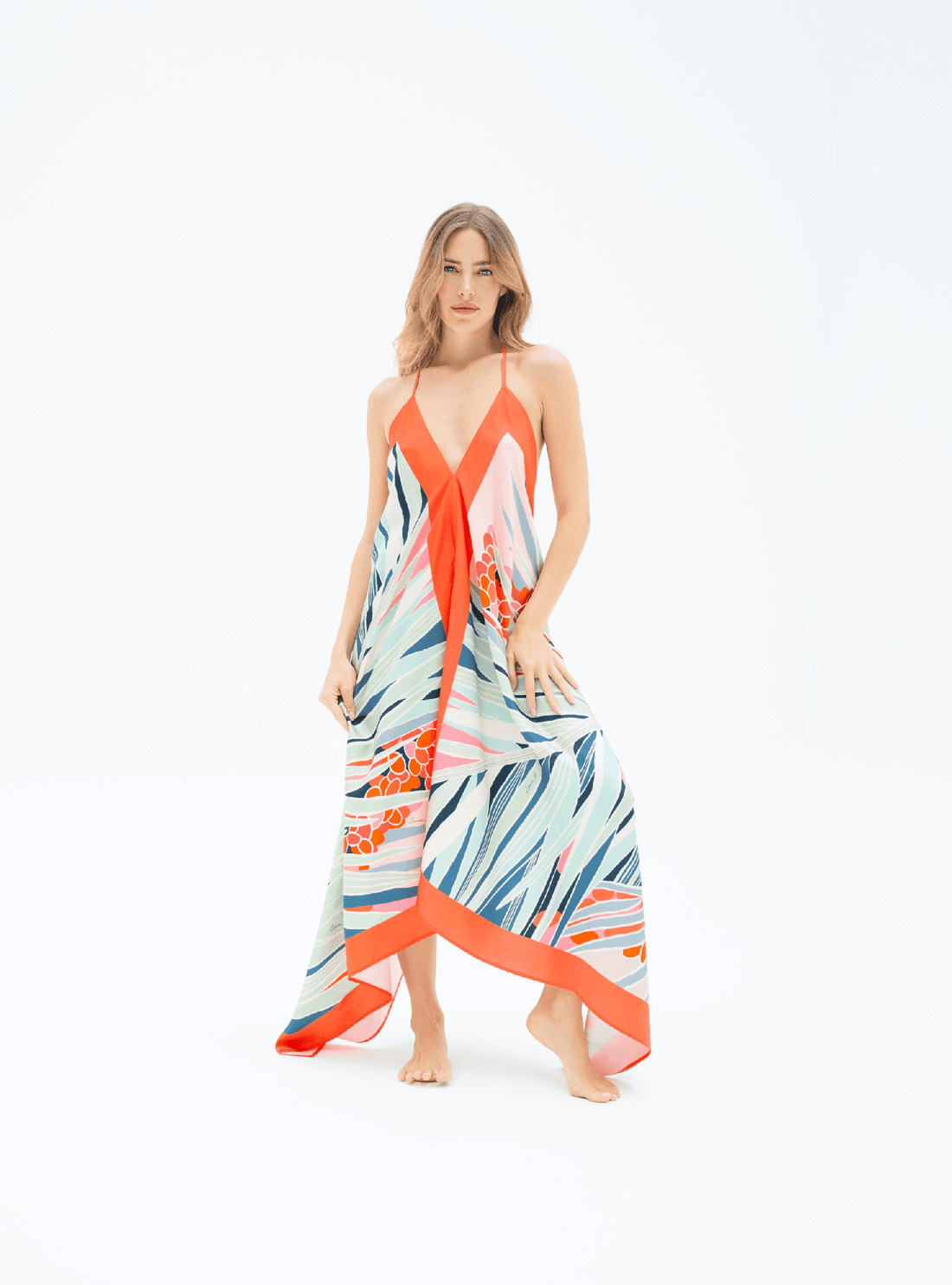 The Palm / Silk dress - Lumena Maison