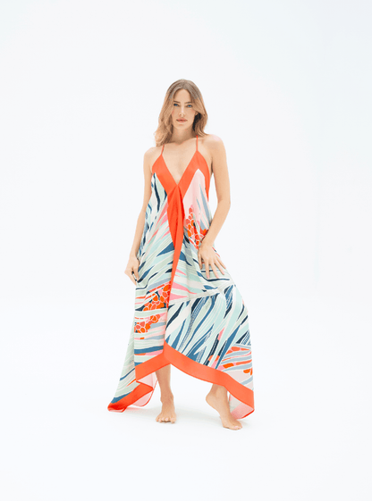 The Palm / Silk dress - Lumena Maison