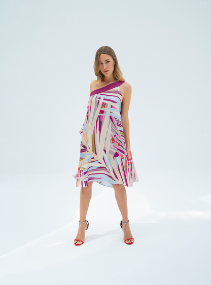 The Palm (Burgundy) / Silk dress