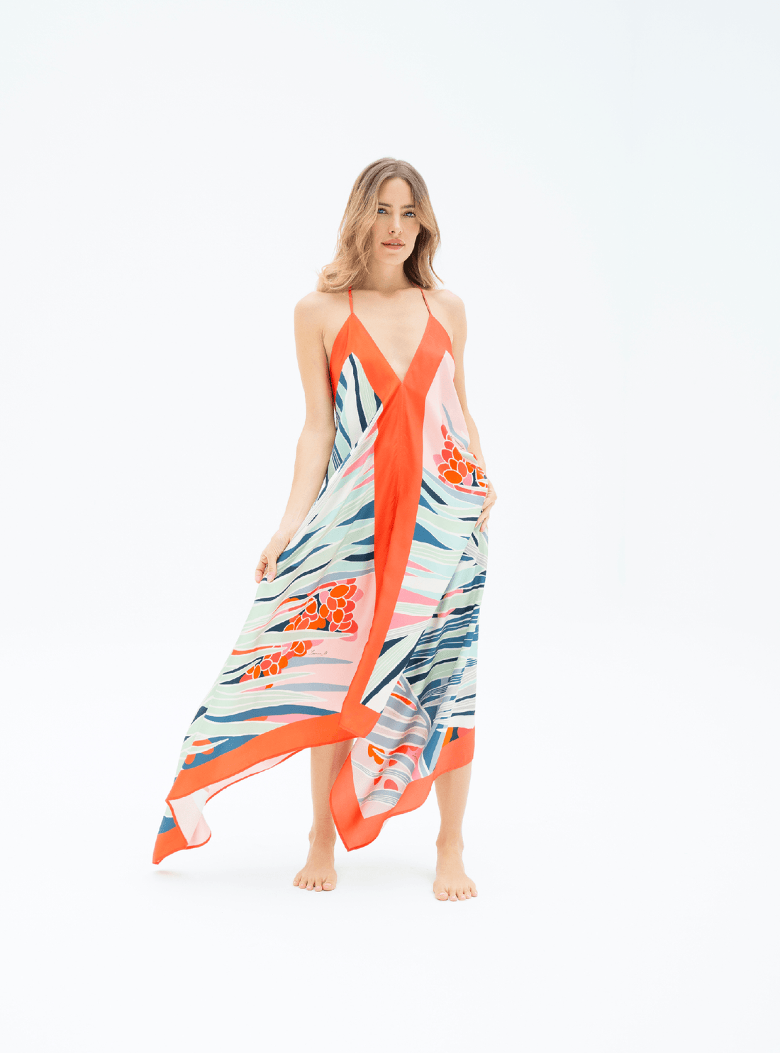 The Palm / Silk dress - Lumena Maison