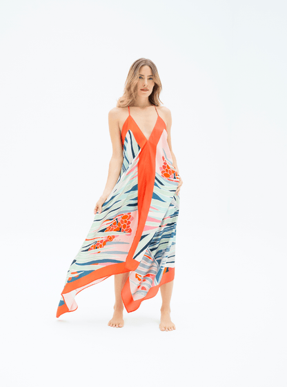 The Palm / Silk dress - Lumena Maison