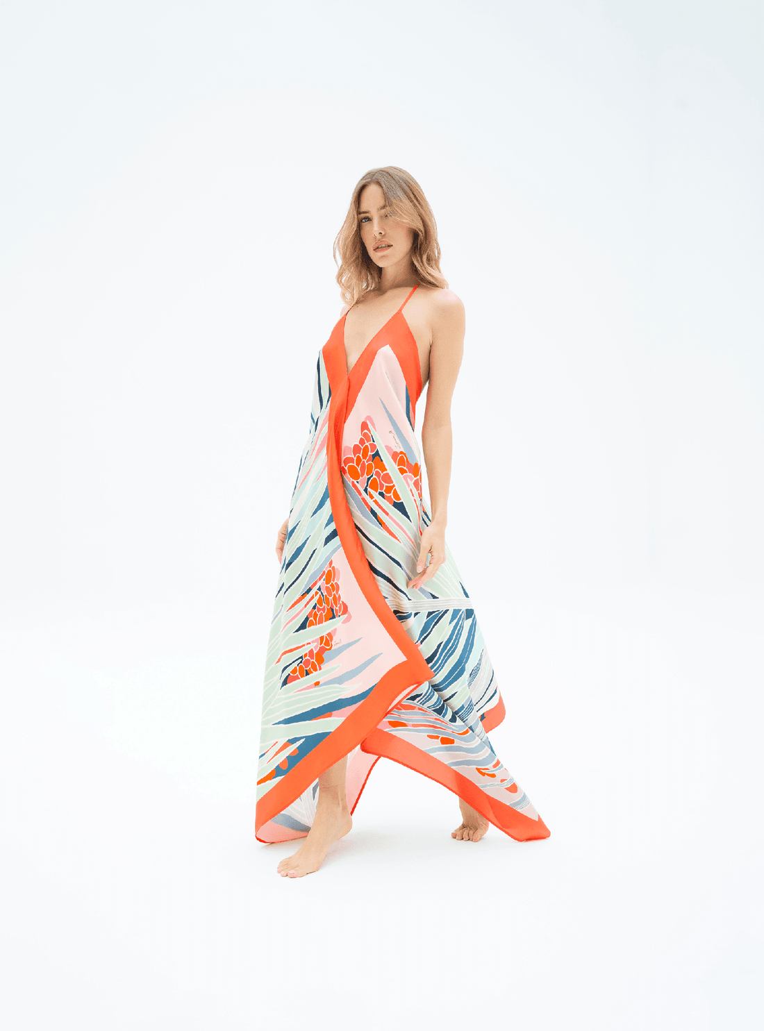 The Palm / Silk dress - Lumena Maison
