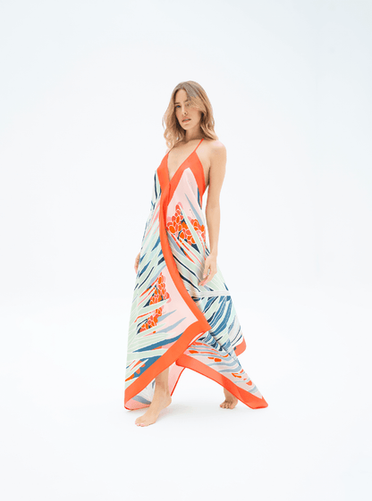 The Palm / Silk dress - Lumena Maison