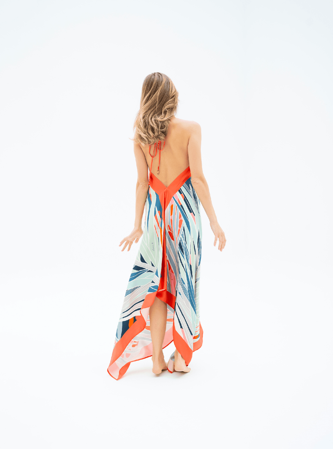 The Palm / Silk dress - Lumena Maison