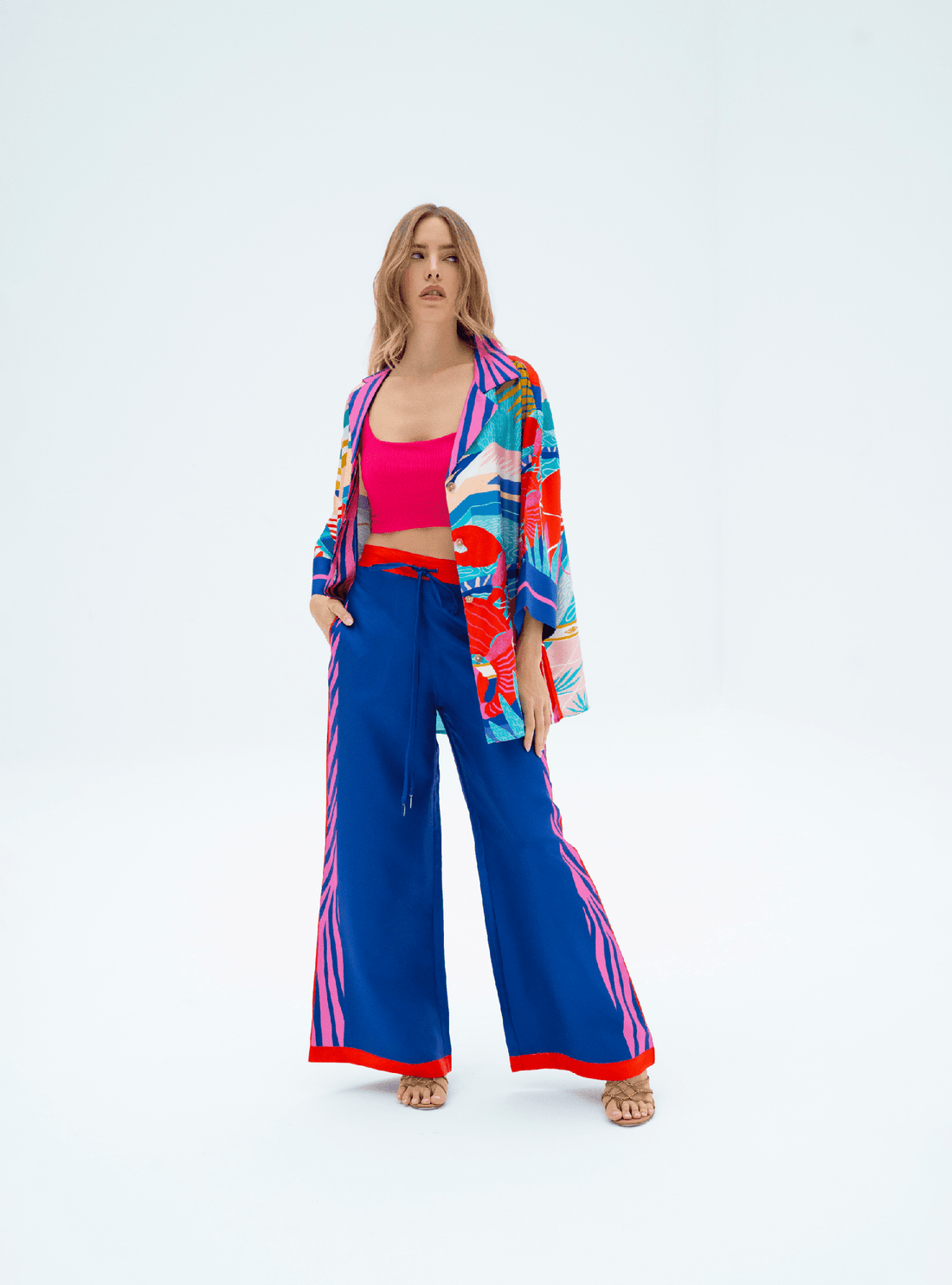 Dreaming under the Dubai sun / Silk set with pants - Lumena Maison