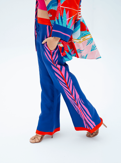 Dreaming under the Dubai sun / Silk set with pants - Lumena Maison