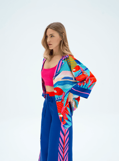 Dreaming under the Dubai sun / Silk set with pants - Lumena Maison