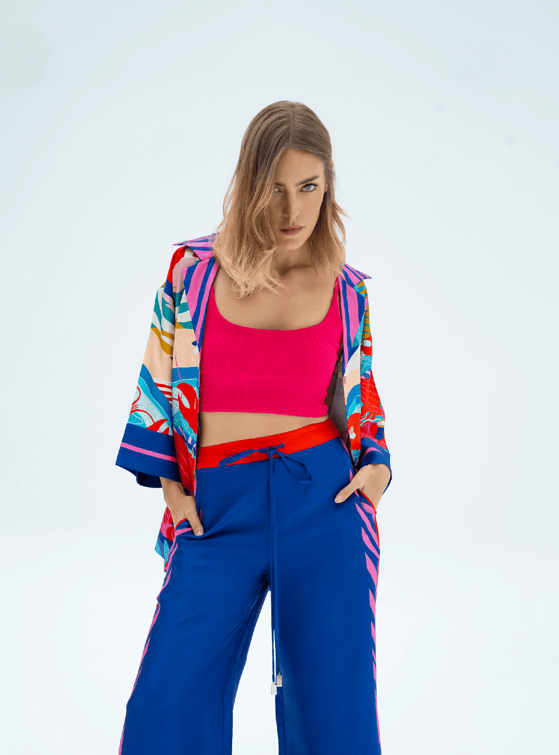 Dreaming under the Dubai sun / Silk set with pants - Lumena Maison