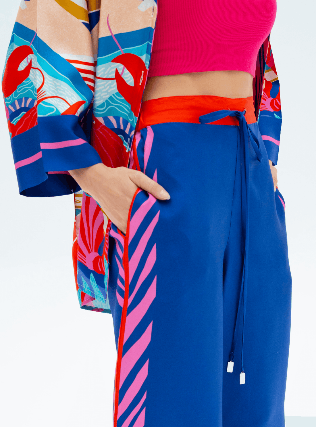 Dreaming under the Dubai sun / Silk set with pants - Lumena Maison