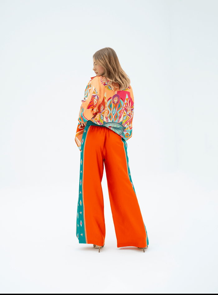 Life "Hayeti" (Desert Yellow) / Silk set with pants - Lumena Maison