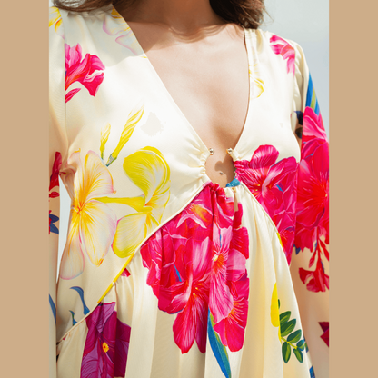UAE Botanicals (Milky White) / Butterfly dress - Lumena Maison