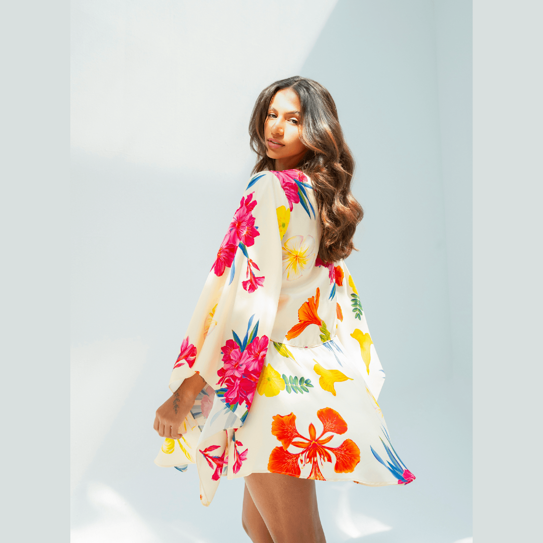UAE Botanicals (Milky White) / Butterfly dress - Lumena Maison