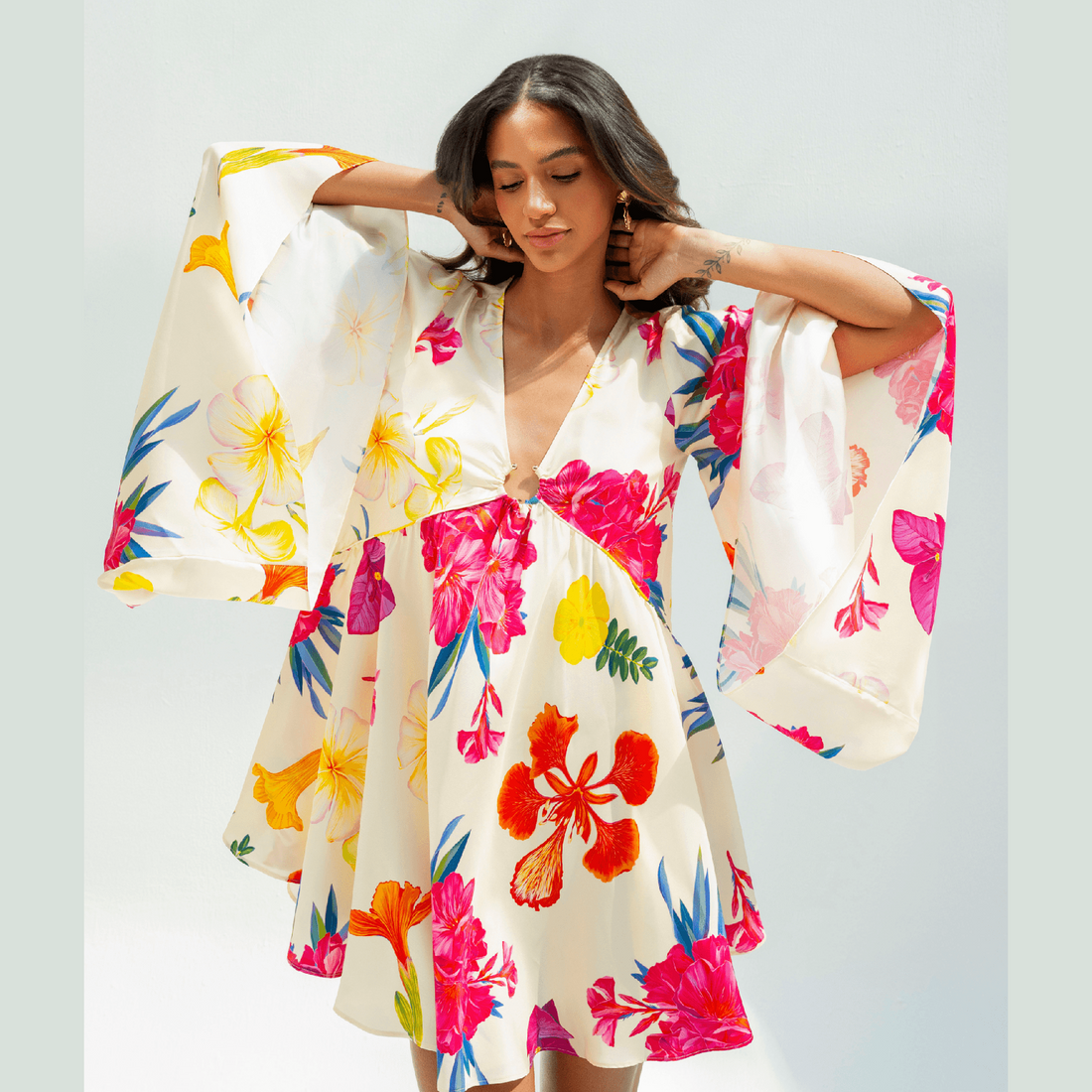 UAE Botanicals (Milky White) / Butterfly dress - Lumena Maison