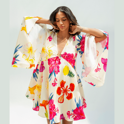 UAE Botanicals (Milky White) / Butterfly dress - Lumena Maison