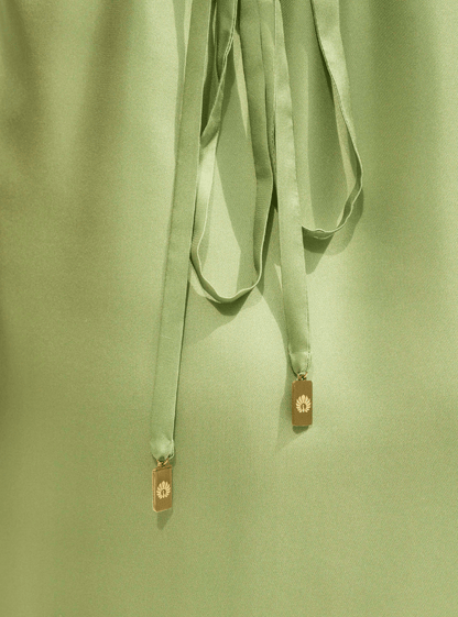 UAE Botanicals (Sage Green) / A-line dress - Lumena Maison