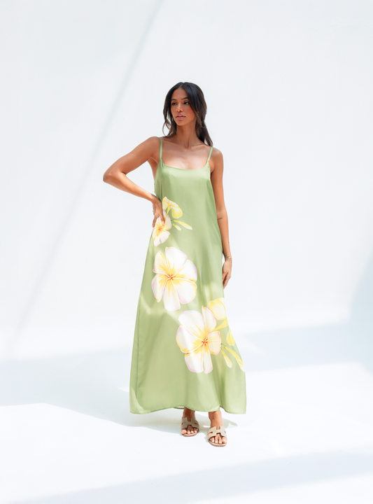 UAE Botanicals (Sage Green) / A-line dress