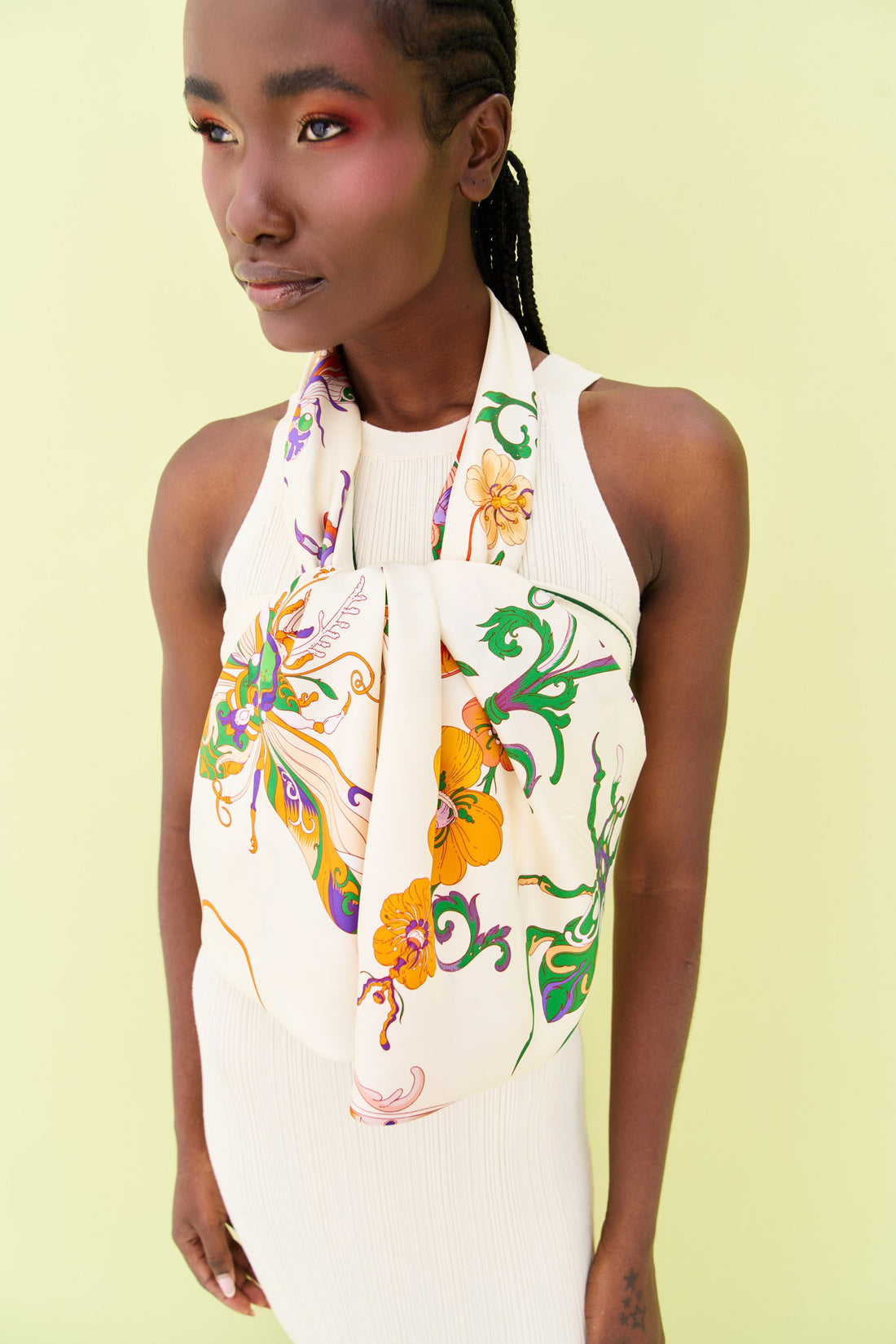 The Study of UAE Insects (Forest Green)/ Silk Scarf