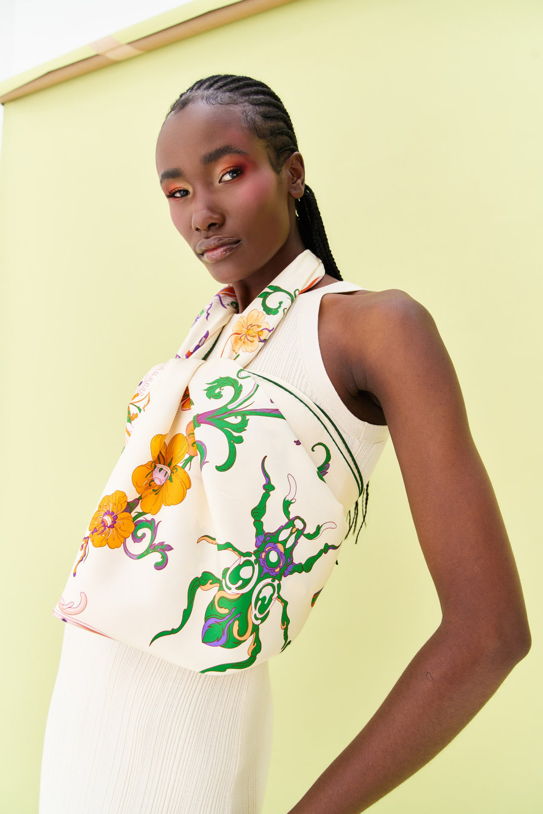 The Study of UAE Insects (Forest Green)/ Silk Scarf