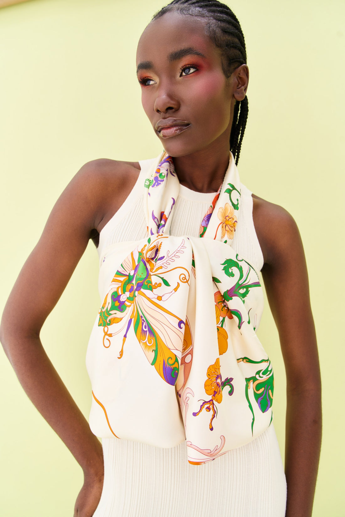 The Study of UAE Insects (Forest Green)/ Silk Scarf