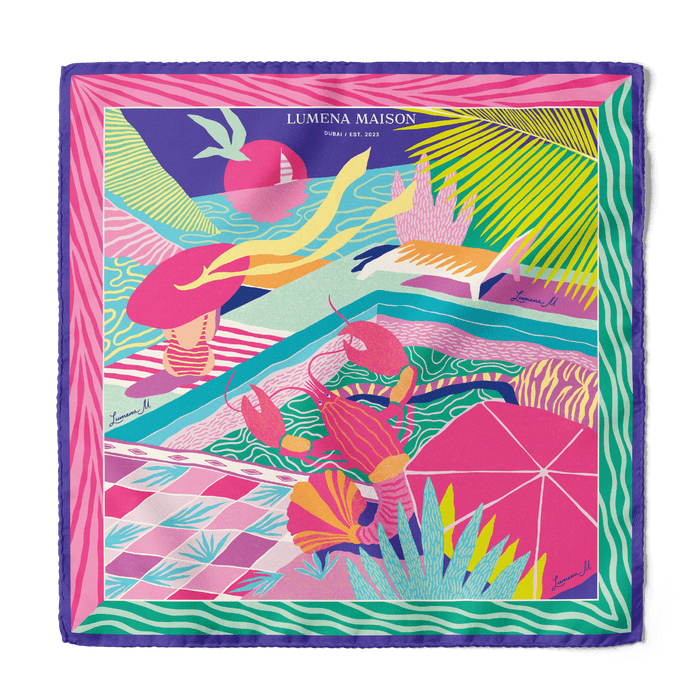 Dreaming under the Dubai sun (Candy) / Pocket square 35 - Lumena Maison