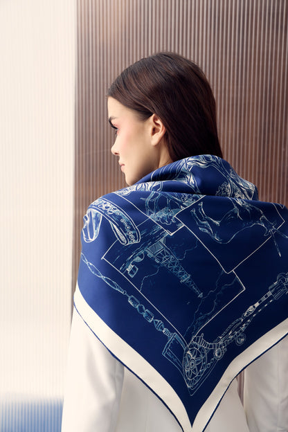 The Abu Dhabi Heritage (Heritage Blue)/ Silk Scarf