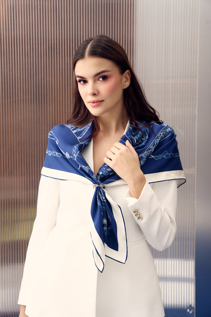 The Abu Dhabi Heritage (Heritage Blue)/ Silk Scarf