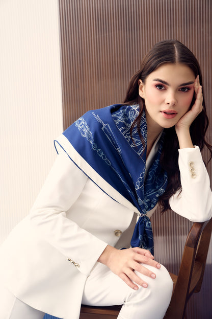 The Abu Dhabi Heritage (Heritage Blue)/ Silk Scarf