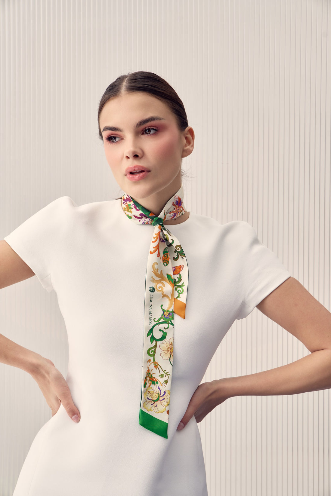 The Study of UAE Insects (Forest Green)/ Twilly Silk Scarf