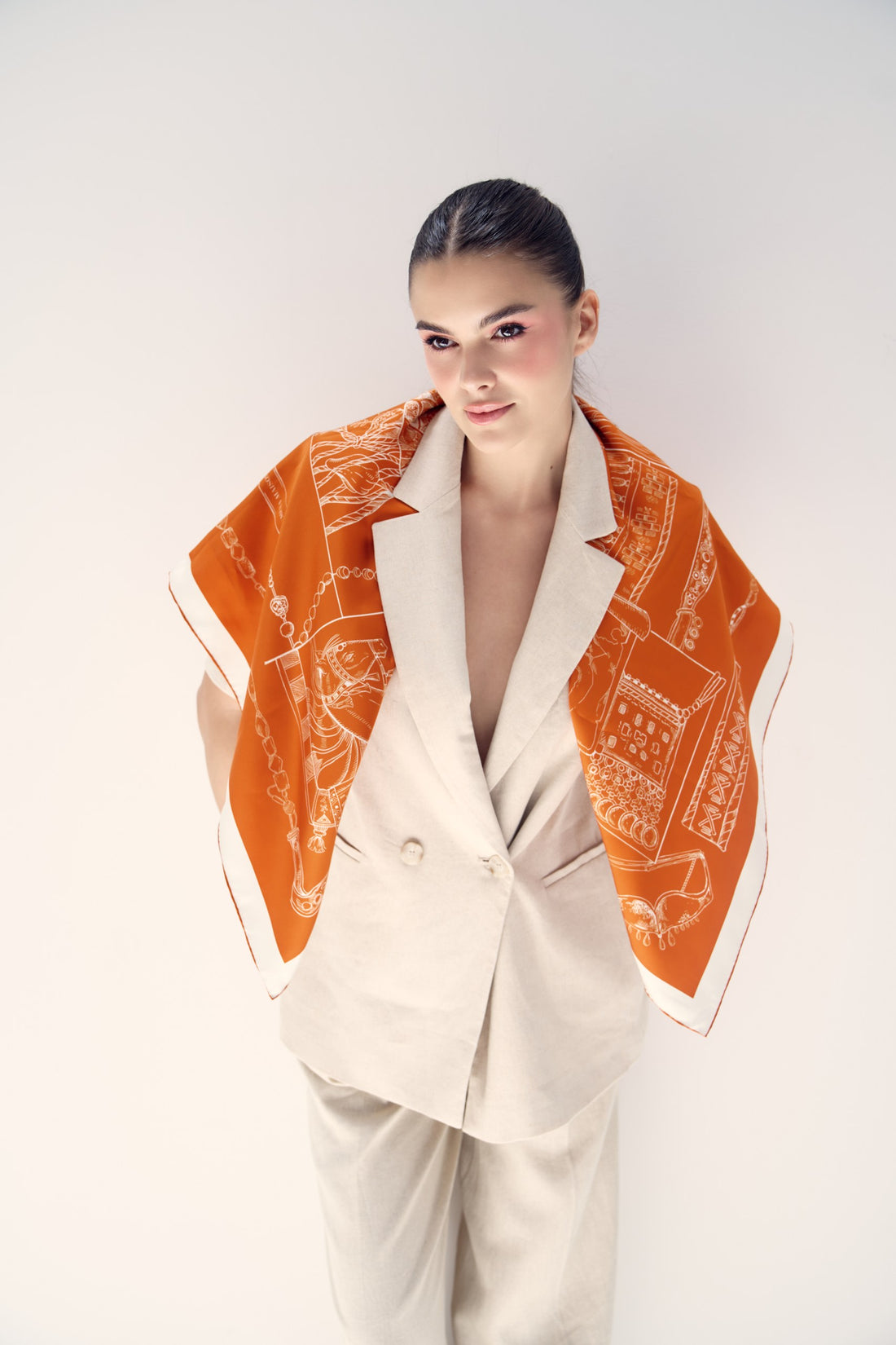 The Abu Dhabi Heritage (Heritage Orange)/ Silk Scarf