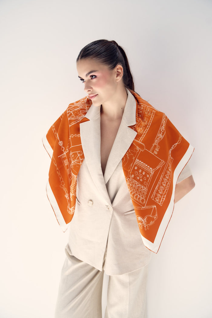 The Abu Dhabi Heritage (Heritage Orange)/ Silk Scarf
