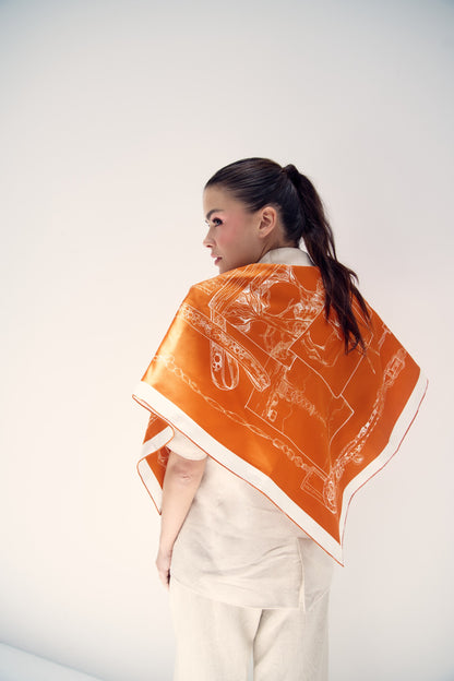 The Abu Dhabi Heritage (Heritage Orange)/ Silk Scarf