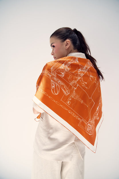 The Abu Dhabi Heritage (Heritage Orange)/ Silk Scarf