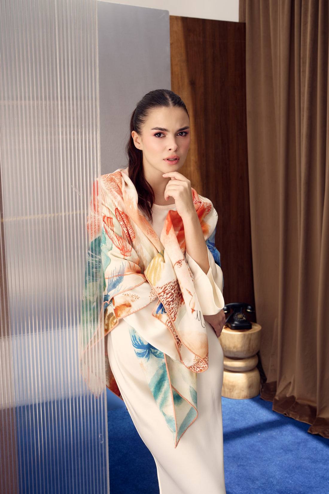 The Mystery of The Emirati Royal Gardens (Peach Pink)/ Shawl