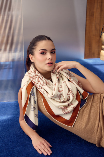 The Abu Dhabi Heritage  (Blue/Brown Reversible)/ Shawl