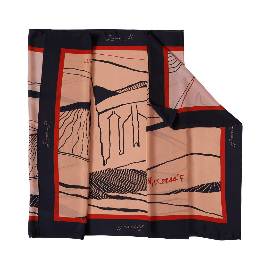 The Dubai skyline (Espresso Brown) / Pareo - Lumena Maison